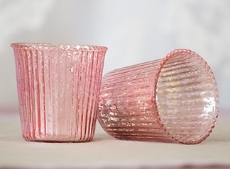 pink tea light holders